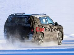 2027 Hyundai Santa Fe spied again, looking a little less weird